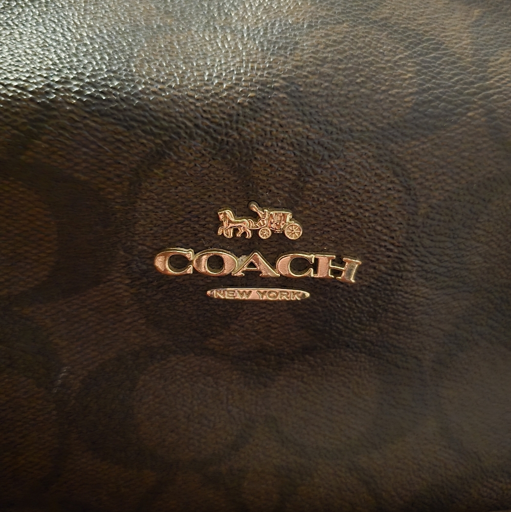 Brown Monogram Coach Backpack